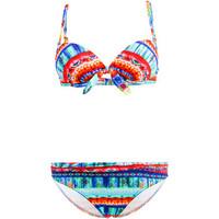 les ptites bombes 2 pieces multicolor swimsuit balconnet push up b cup ...