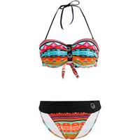 les ptites bombes 2 pieces multicolor swimsuit bandeau push up b cup s ...