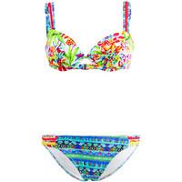 Les P\'tites Bombes 2 Pieces Swimsuit Balconnet Push Up Spaghetti B Cup Hawai 015 women\'s Bikinis in Multicolour