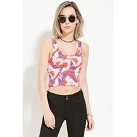 Leaf Print Crop Top