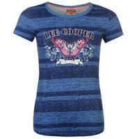 Lee Cooper Textured Stripe T Shirt Ladies