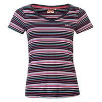 Lee Cooper Yarn Dye V Neck Tshirt Womens