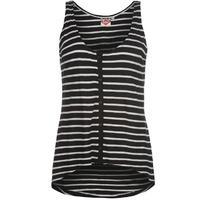 Lee Cooper Button Stripe Vest Ladies