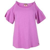 Lee Cooper Cut Off Shoulder T Shirt Ladies