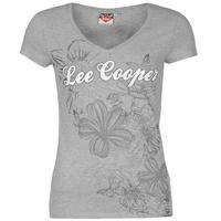 Lee Cooper Glitter V T Shirt Ladies