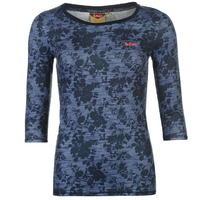 Lee Cooper Textured Three Quarter T Shirt Ladies