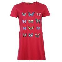 lee cooper long split tshirt womens