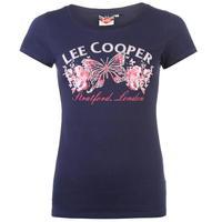 lee cooper glitter t shirt ladies