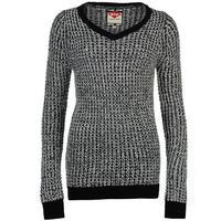 Lee Cooper Chunky Long V Neck Jumper Ladies