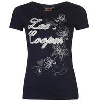 Lee Cooper Glitter T Shirt Ladies