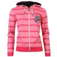 lee cooper textured aop zip hoody ladies