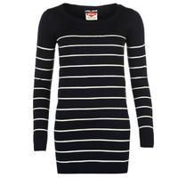 lee cooper stripe long knit jumper ladies