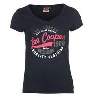 Lee Cooper Graphic V Neck T Shirt Ladies