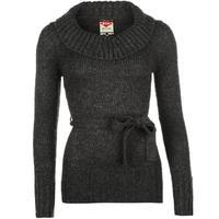 Lee Cooper Belted Cowl Knit Jumper Ladies