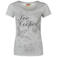 lee cooper textured t shirt ladies