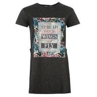 lee cooper long split tshirt womens