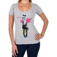 le temps des cerises t shirt gaga gray womens t shirt in grey