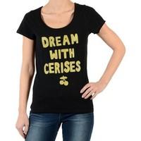 le temps des cerises t shirt antiope black womens t shirt in black