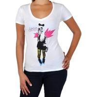 le temps des cerises t shirt gaga white womens t shirt in white