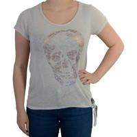 le temps des cerises t shirt skullana light ash grey womens t shirt in ...