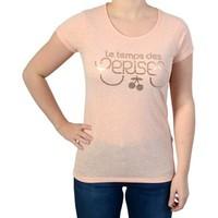 le temps des cerises t shirt basitrame sorbet womens t shirt in pink