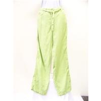 lebek collection size 32 green linen trousers