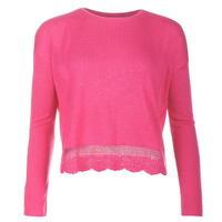 lee cooper lace knit jumper womens