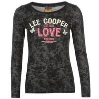 Lee Cooper Textured Long Sleeve T Shirt Ladies