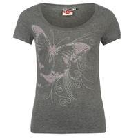 Lee Cooper Glitter T Shirt Ladies