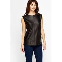 Leather Look Sleeveless Top