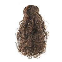 length brown wig 34cm synthetic curly high temperature wire gripper ho ...