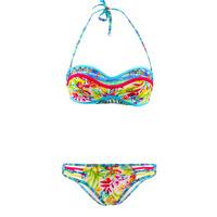 Les P\'tites Bombes 2 Pieces Multicolor Swimsuit Bandeau Push Up B Cup Savana 012