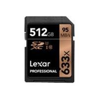 lexar 512gb 633x professional uhs 1 class 10 sd card