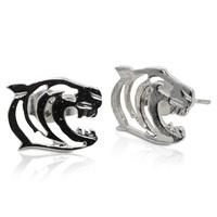 leicester tigers crest stud earring pair sterling silver