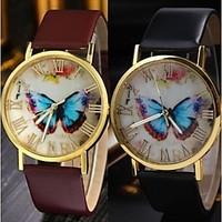 leisure style business water leather women watch clock butterfly cool  ...