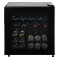 LEC Black 48 Litre Table Top Compact Beer Wine Drinks Cooler Fridge