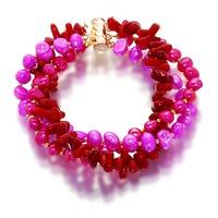 lesprit de pivoine pearl pearl and gemstone bracelet