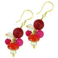 L\'esprit de Pivoine pearl and gemstone earrings