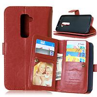 LG G2 PU Leather / TPU Full Body Cases / Cases with Stand / Other Solid Color / Special Design case cover