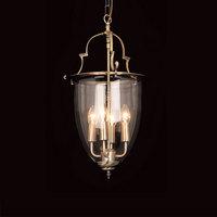 lg20112104ab lantern 4 light with bell glass in antique brass