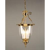 LG13491 Lantern 3 Light Bell Shaped Brass Lantern