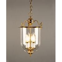 LG07001/8.5 Lantern 3 Light Bell Shaped Brass Lantern