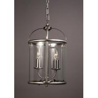 lg77132sn orly 2 light contemporary lantern in satin nickel