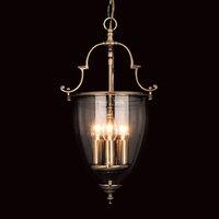 lg20112103ab lantern 3 light with bell glass in antique brass