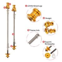 lixada 2pcs ultralight bicycle skewers quick release titanium axle qr  ...