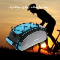 Lixada 13L Multifunctional Bicycle Rear Seat Bag Outdoor Cycling Bike Rack Seat Bag Rear Trunk Pannier Backseat Bag Handbag Shoulder Bag
