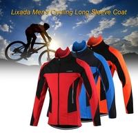 Lixada Men\'s Outdoor Cycling Jacket Winter Thermal Breathable Comfortable Long Sleeve Coat Water Resistant Riding Sportswear