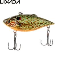 Lixada 63mm/9g Life-like Crank Fishing Lure Hard Bait with Hooks Fishing Metal ball Tackle Bass Bait Swimbait Shad Herring Bass Pike Muskie