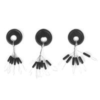 lixada 50pcs black rubber stopper fishing float space bean stopper flo ...