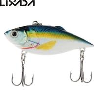 Lixada 63mm/9g Life-like Crank Fishing Lure Hard Bait with Hooks Fishing Metal ball Tackle Bass Bait Swimbait Shad Herring Bass Pike Muskie